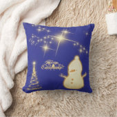 Throw Pillow Snowman クッション (ブランケット)
