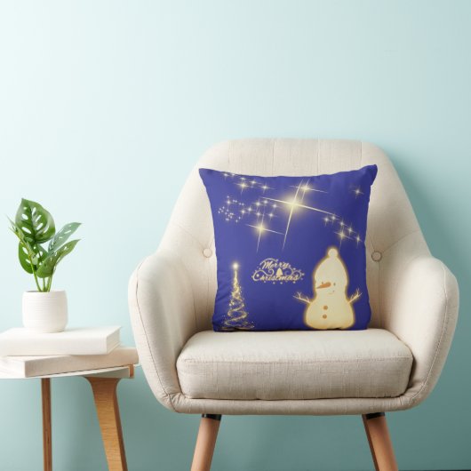 Throw Pillow Snowman クッション (椅子)