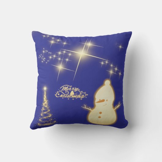 Throw Pillow Snowman クッション (裏面)