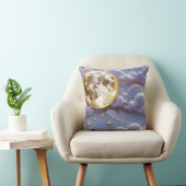 Throw Pillow - Soft Gold Pale Blue Lavender クッション (椅子)
