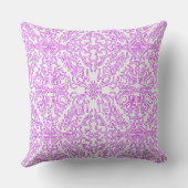Throw Pillow Soft Pink Dream Mandala pattern クッション (裏面)