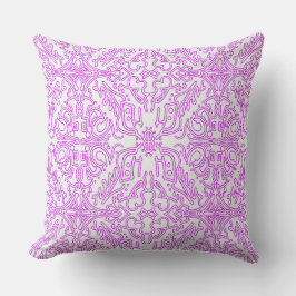 Throw Pillow Soft Pink Dream Mandala pattern クッション