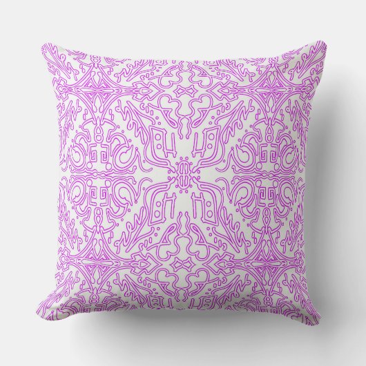 Throw Pillow Soft Pink Dream Mandala pattern クッション (正面)