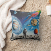 Throw Pillow, space man クッション (ブランケット)