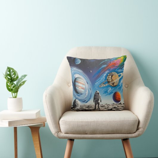 Throw Pillow, space man クッション (椅子)