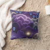 Throw Pillow - Tanzanite Diamond Celestial Moon クッション (ブランケット)