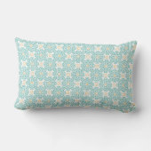 Throw Pillow Teal & Gold Arabesque Decorative Cush ランバークッション (裏面)