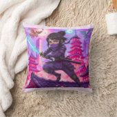 Throw Pillow The Lunar Guardian Ninja クッション (ブランケット)