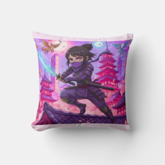 Throw Pillow The Lunar Guardian Ninja クッション (正面)
