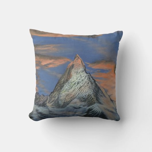 Throw Pillow - "The Matterhorn At Sunset" クッション (正面)