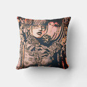 Throw Pillow The rebellion woman  クッション (裏面)