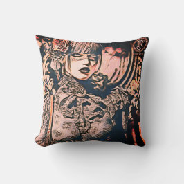 Throw Pillow The rebellion woman  クッション