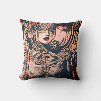 Throw Pillow The rebellion woman  クッション