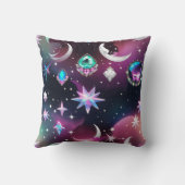 Throw Pillow - Tourmaline Opal Celestial Moon クッション (裏面)