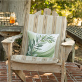 Throw Pillow | Watercolor Olive Branch I アウトドアクッション (椅子)