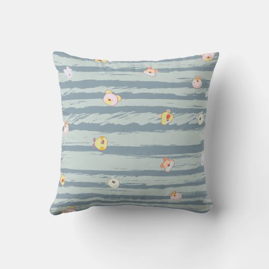 Throw Pillow – Whimsy Faces クッション (裏面)