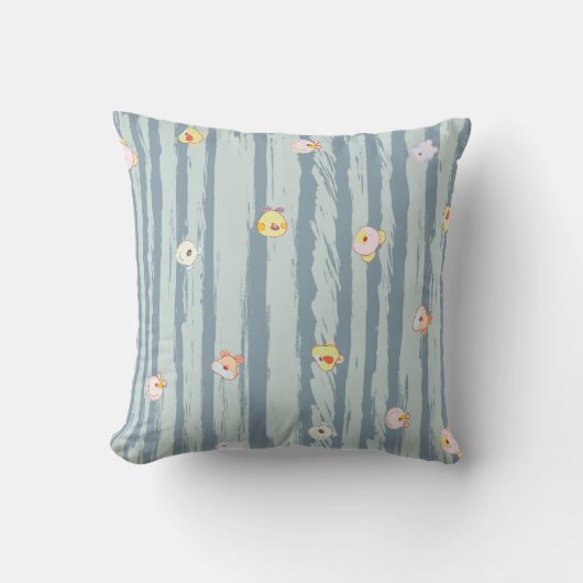 Throw Pillow – Whimsy Faces クッション (正面)