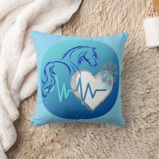 Throw Pillow Winter Design クッション (ブランケット)