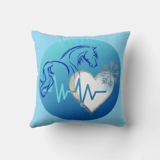 Throw Pillow Winter Design クッション (裏面)