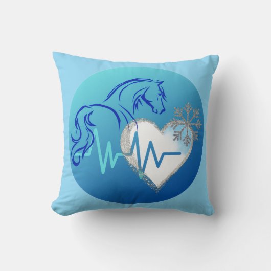 Throw Pillow Winter Design クッション (正面)