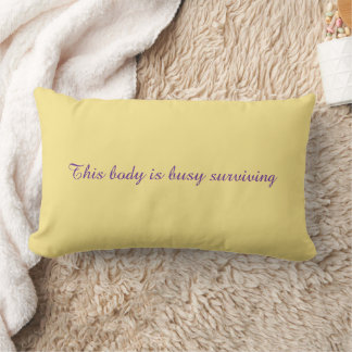 Throw Pillow with an inspirational message ランバークッション