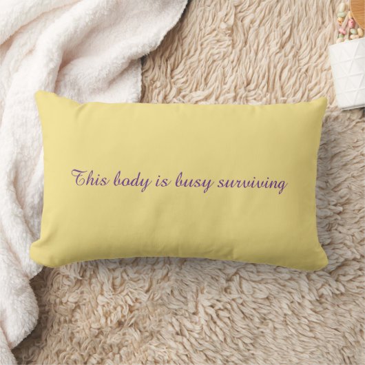 Throw Pillow with an inspirational message ランバークッション (ブランケット)