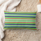 Throw Pillow with Christmas stripes ランバークッション (ブランケット)