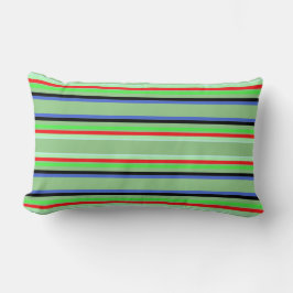 Throw Pillow with Christmas stripes ランバークッション