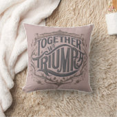 Throw pillow with design "Together We Triumph" クッション (ブランケット)