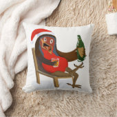Throw pillow with Laid Back Robin design クッション (ブランケット)