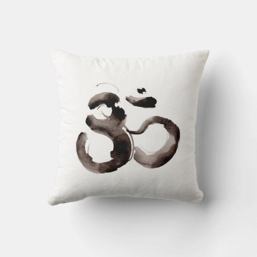 Throw pillow with Om motif クッション (裏面)