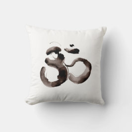 Throw pillow with Om motif クッション