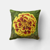 Throw Pillow With Picture Of Marigold On It クッション (裏面)