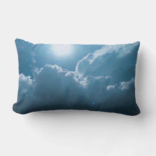 Throw pillows-Dramatic Sunlight Through Clouds ランバークッション (正面)
