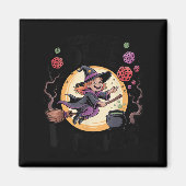 Throw The Dice Witches Halloween Bunco Dice Game D マグネット (正面)