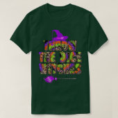 Throw the Dice Witches Halloween Funny Witch Tie D Tシャツ (デザイン正面)