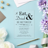 Throwback Eat Drink & Retire Retirement Party アクリル招待状 (インサイチュ (ウェディング))