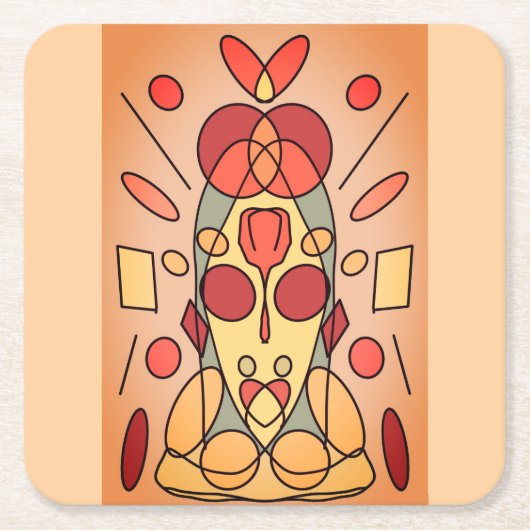 Throwpillows スクエアペーパーコースター (正面)