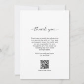 Ths 結婚Thank you Photo モダン Arch QR Code サンキューカード (裏面)