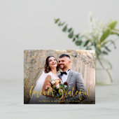 Ths Thanks You Photo Forever Togrady 箔シーズンポストカード (立ち正面)