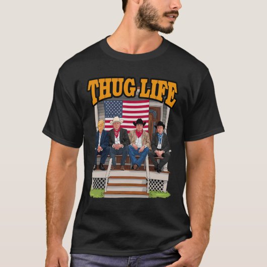 Thugライフトランプヴァンスケネディーエロンシャツ Tシャツ (正面)