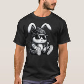 Thug Bunny With Beer Bunny Rabbit Gangster Rabbit  Tシャツ (正面)