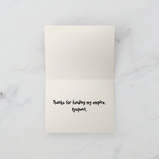 Thug Life Baby Thank you notes サンキューカード (内部)