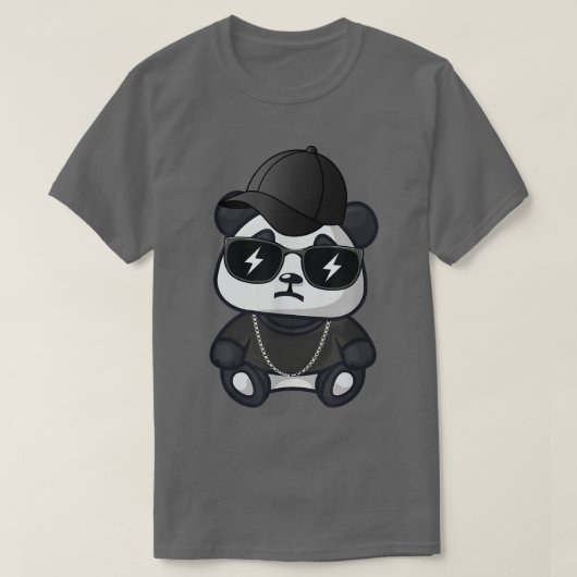 Thug Life, Thug Panda, Panda Cute T Tシャツ (デザイン正面)
