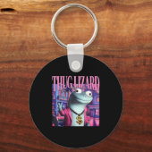 Thug Lizard おもしろい Weirdcore Animal Lizard L キーホルダー (正面)