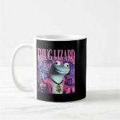 Thug Lizard おもしろい Weirdcore Animal Lizard L コーヒーマグカップ (左)