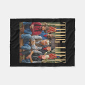 Thug Trump Vance Kennedy Elonライフグラフィック フリースブランケット (正面(横))