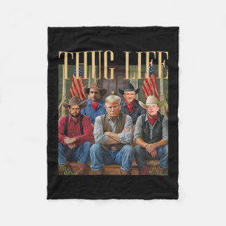 Thug Trump Vance Kennedy Elonライフグラフィック フリースブランケット