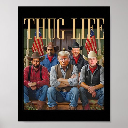 Thug Trump Vance Kennedy Elonライフグラフィック ポスター (正面)