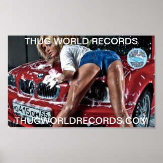 thug world records洗車ポスター ポスター